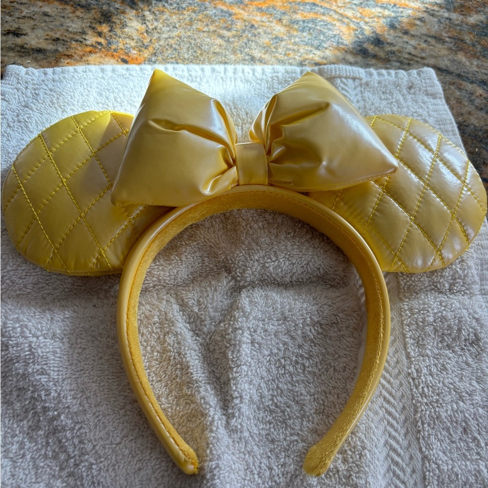 Disney Yellow Quilted Bow Headband